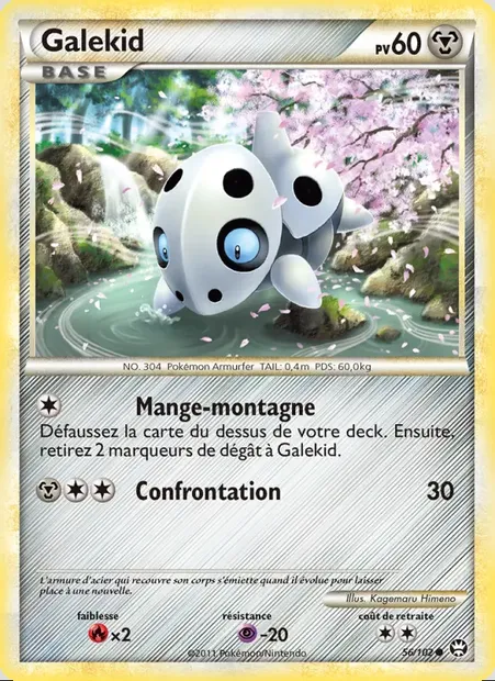 Galekid, carte Pokémon TM 56 — extension Triomphant