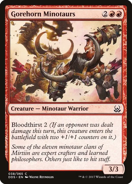 Minotaures corneboyaux, carte Magic DDS 38 — extension Duel Decks: Mind vs. Might