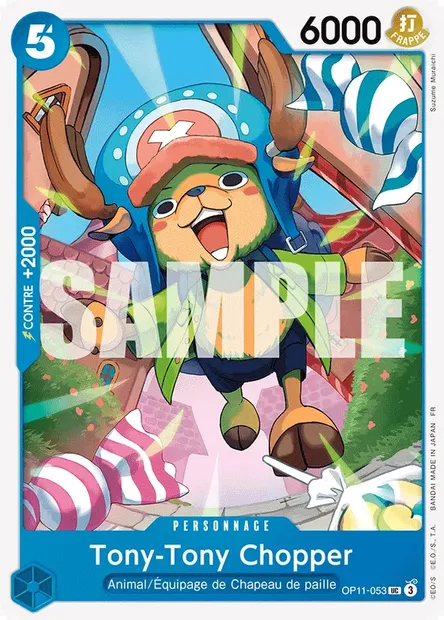 Tony-Tony Chopper, carte One Piece OP11-053 — extension DES POINGS VIFS COMME L'ÉCLAIR