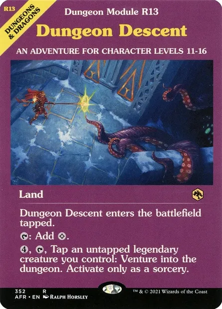 Dungeon Descent, Magic card AFR 352 — Adventures in the Forgotten Realms set