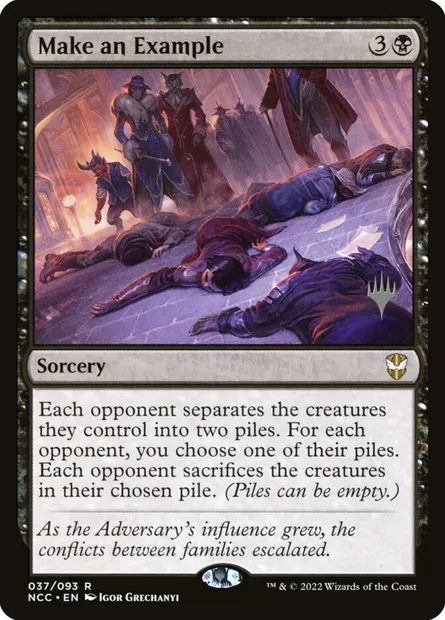 Make an Example, Magic card PNCC 37p — New Capenna Commander Promos set