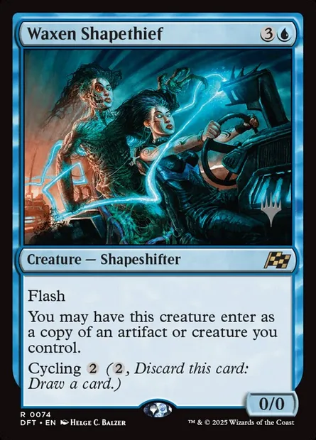 Voleforme cireux, carte Magic PDFT 74p — extension Aetherdrift Promos