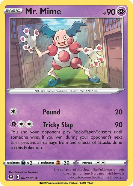 Mr. Mime, Pokémon card LOR 067 — Lost Origin set