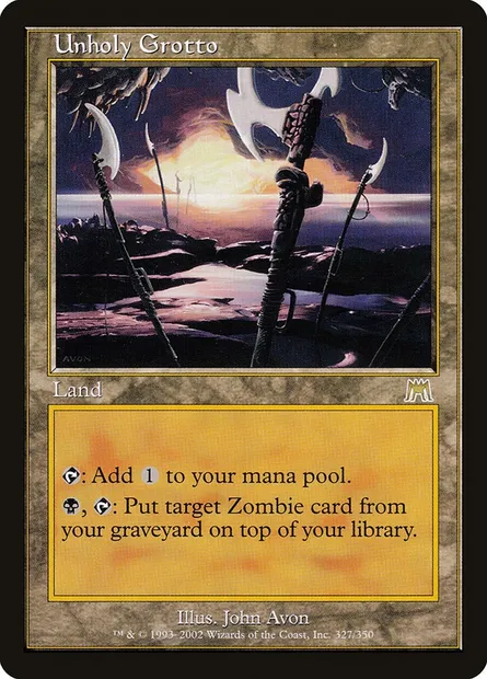 Grotte impie, carte Magic ONS 327 — extension Carnage