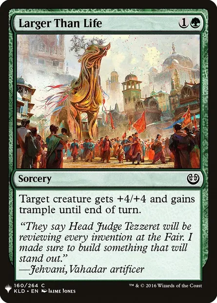 Larger Than Life, Magic card PLST KLD-160 — The List set