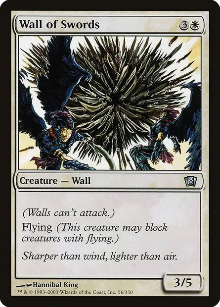 Mur d'épées, carte Magic 8ED 56★ — extension Huitième Edition