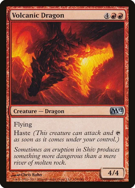 Volcanic Dragon, Magic card M12 158 — Magic 2012 set