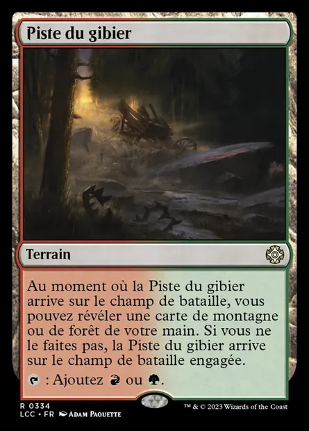 Piste du gibier, carte Magic LCC 334 — extension The Lost Caverns of Ixalan Commander