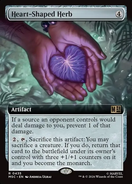Heart-Shaped Herb, Magic card MSC 435 — Marvel Super Heroes Commander set