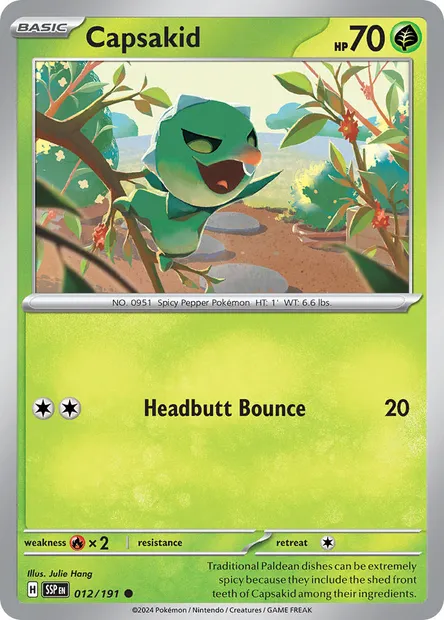 Capsakid, Pokémon card SSP 012 — Surging Sparks set
