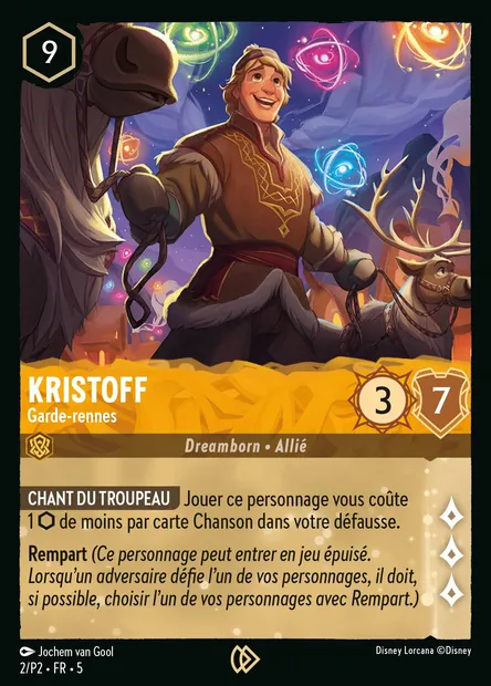 Kristoff - Garde-rennes, carte Disney Lorcana P2-002 — extension P2