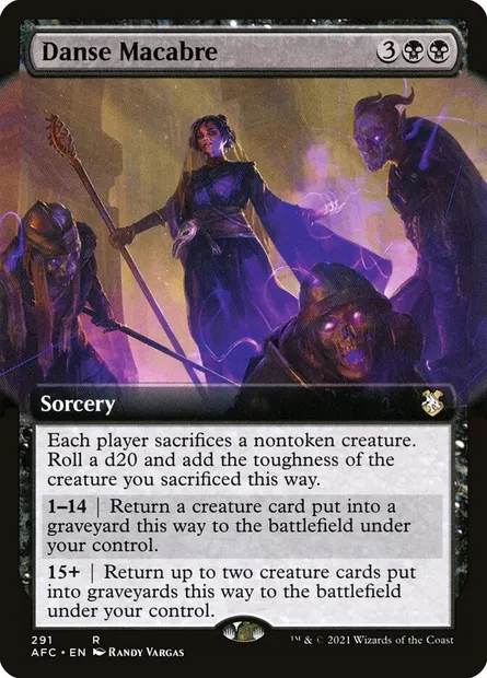 Danse Macabre, Magic card AFC 291 — Forgotten Realms Commander set