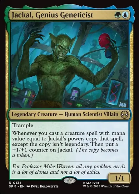 Jackal, Genius Geneticist, Magic card SPM 131 — Marvel's Spider-Man set