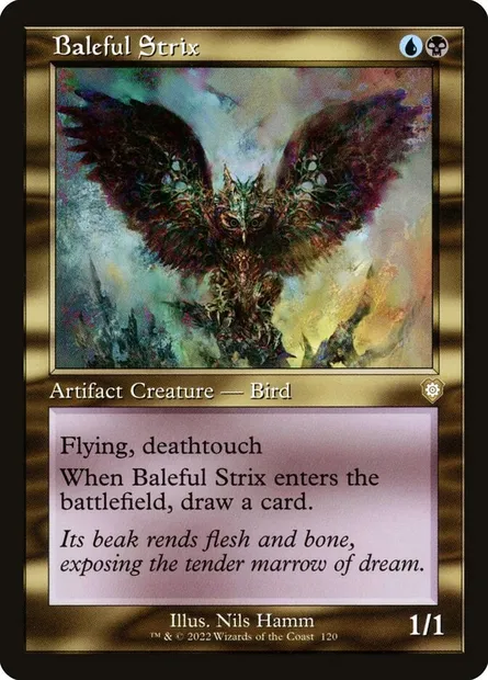 Baleful Strix, Magic card BRC 120 — The Brothers' War Commander set