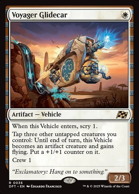 Voyager Glidecar, Magic card DFT 36 — Aetherdrift set