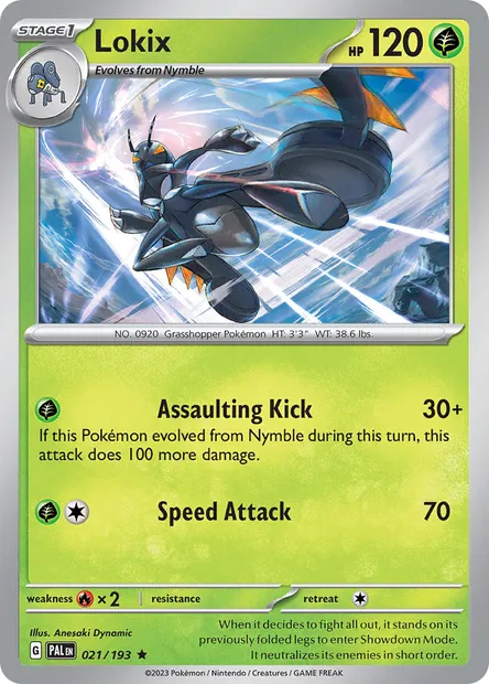 Lokix, Pokémon card PAL 021 — Paldea Evolved set