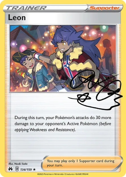 Leon, Pokémon card CRZ 134 — Crown Zenith set