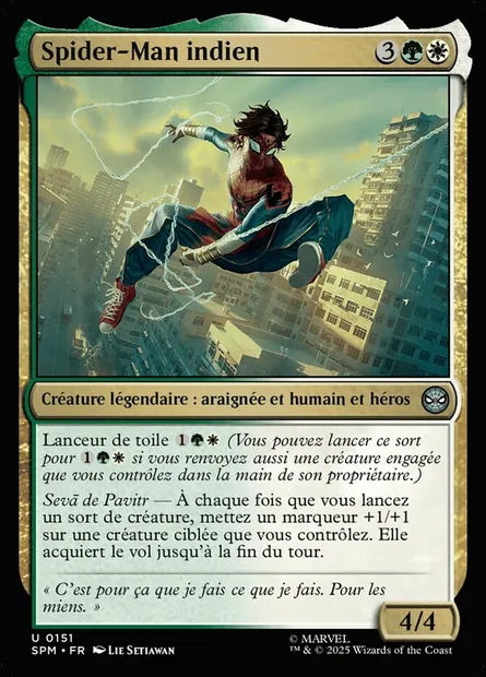 Spider-Man indien, carte Magic SPM 151 — extension Marvel's Spider-Man