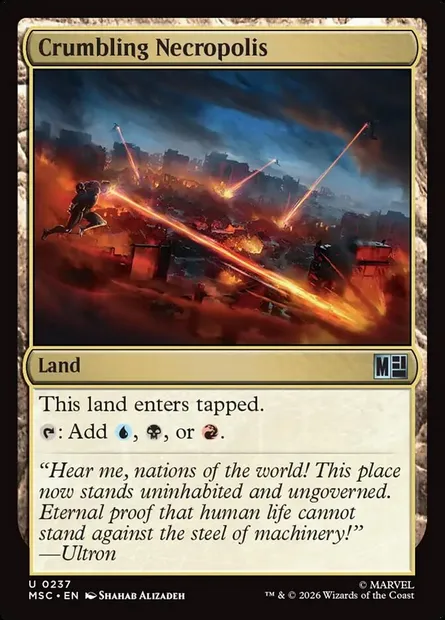 Crumbling Necropolis, Magic card MSC 237 — Marvel Super Heroes Commander set