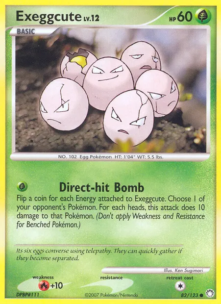 Exeggcute, Pokémon card MT 82 — Mysterious Treasures set