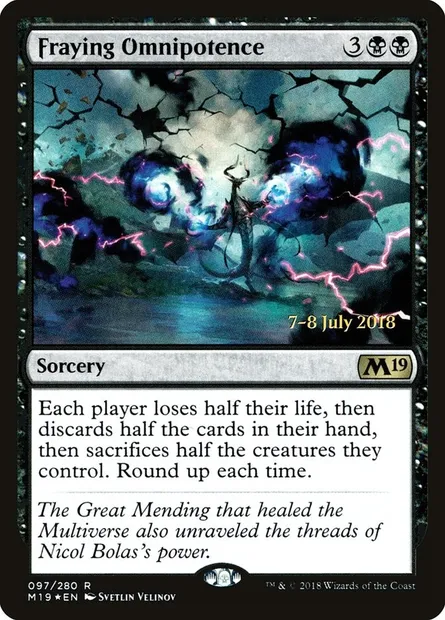 Omnipotence étiolée, carte Magic PM19 97s — extension Core Set 2019 Promos