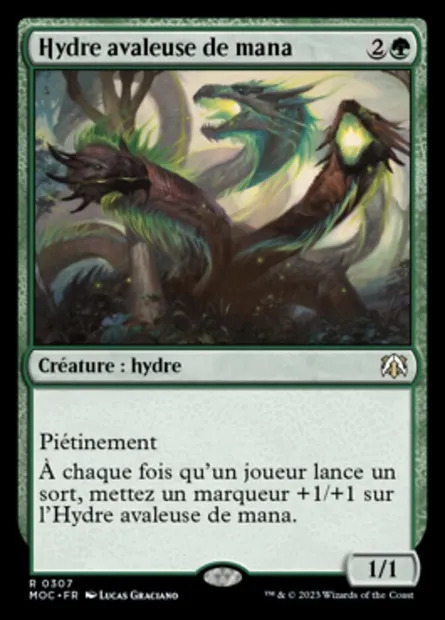 Hydre avaleuse de mana, carte Magic MOC 307 — extension March of the Machine Commander