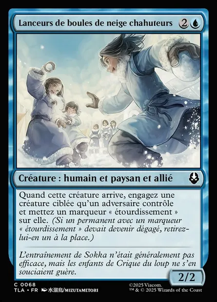 Lanceurs de boules de neige chahuteurs, carte Magic TLA 68 — extension Avatar: The Last Airbender