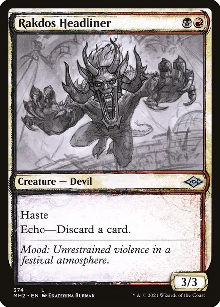 Rakdos Headliner, Magic card MH2 374 — Modern Horizons 2 set