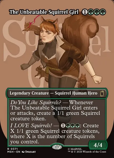 The Unbeatable Squirrel Girl, Magic card MSH 371 — Marvel Super Heroes set