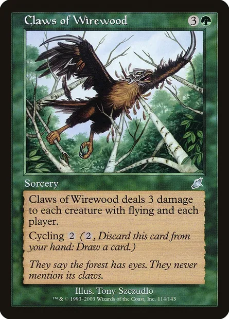 Griffes de Brinbois, carte Magic SCG 114 — extension Fléau