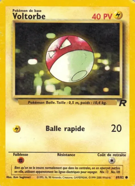 Voltorbe, carte Pokémon TR 69 — extension Team Rocket