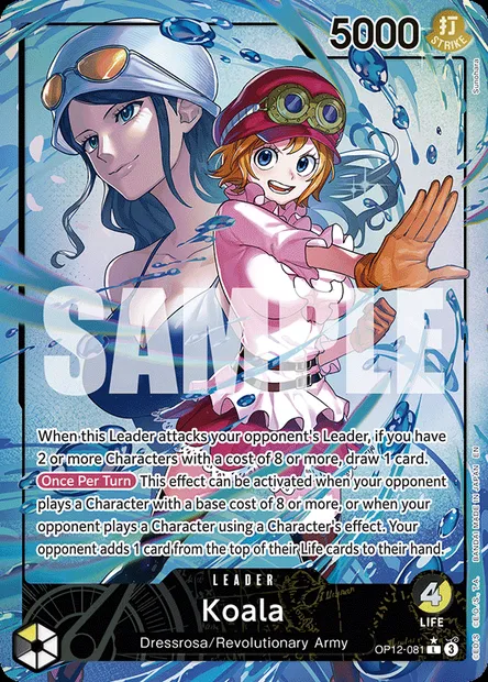 Koala, One Piece card OP12-081 — LEGACY OF THE MASTER set