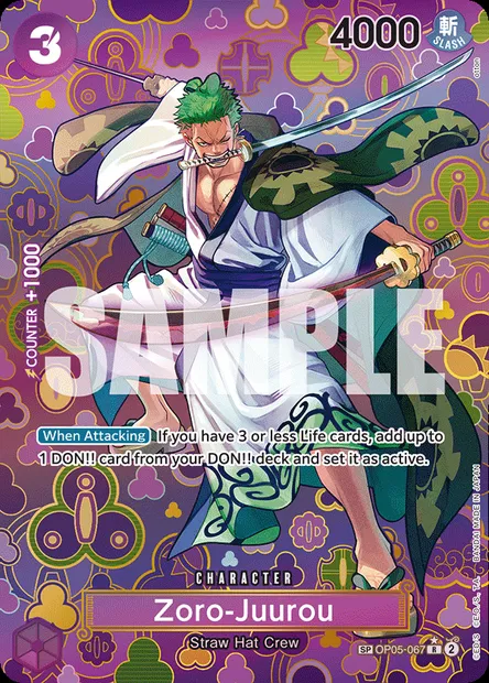 Zoro-Juurou, One Piece card OP05-067 — AWAKENING OF THE NEW ERA set