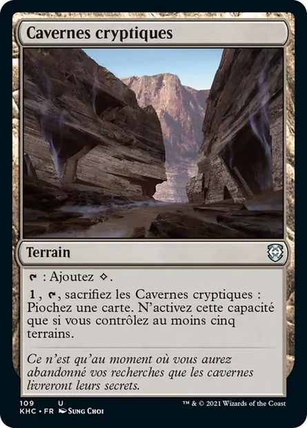 Cavernes cryptiques, carte Magic KHC 109 — extension Kaldheim Commander