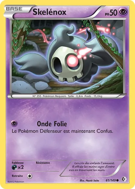 Skelénox, carte Pokémon BCR 61 — extension Frontières Franchies