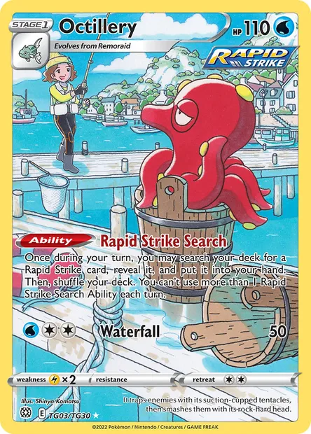 Octillery, Pokémon card BRS TG03 — Brilliant Stars set