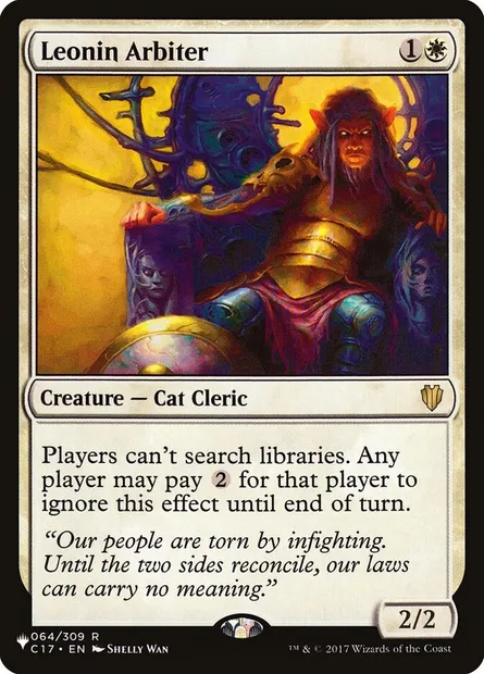Leonin Arbiter, Magic card PLST C17-64 — The List set