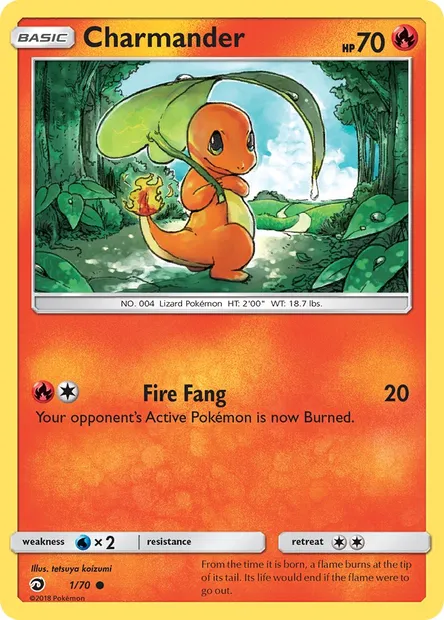 Charmander, Pokémon card DRM 1 — Dragon Majesty set