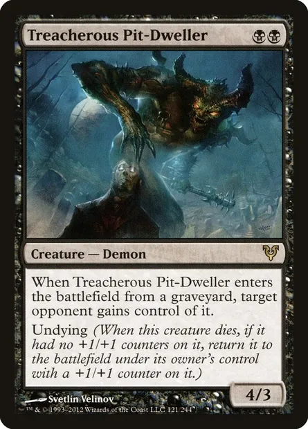 Treacherous Pit-Dweller, Magic card AVR 121 — Avacyn Restored set