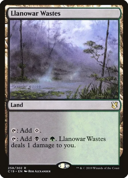 Llanowar Wastes, Magic card C19 258 — Commander 2019 set