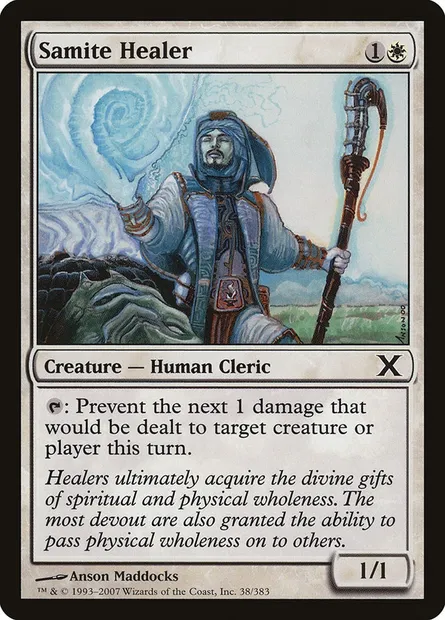 Samite Healer, Magic card 10E 38 — Tenth Edition set