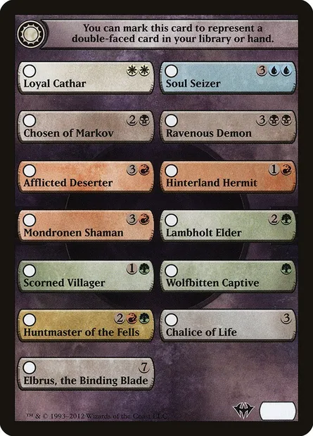 Dark Ascension Checklist, carte Magic TDKA 4 — extension Dark Ascension Tokens