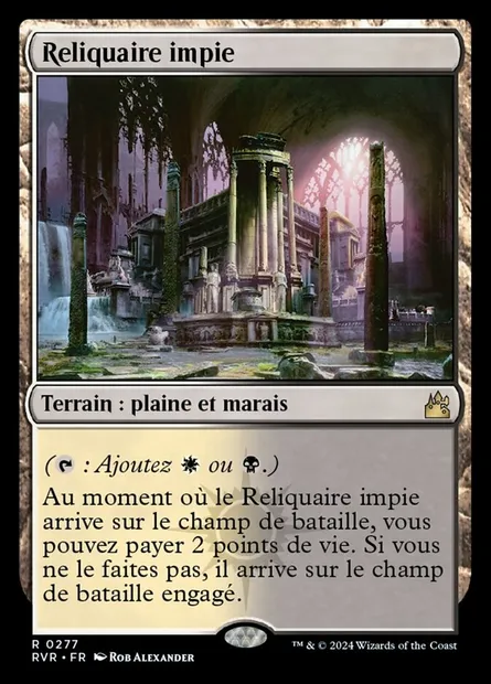 Reliquaire impie, carte Magic RVR 277 — extension Ravnica Remastered
