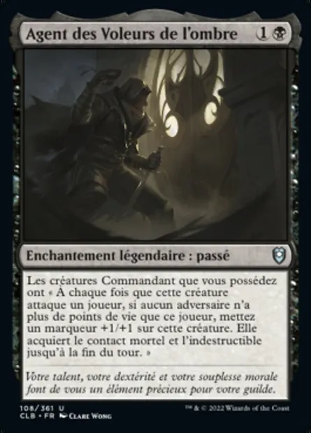 Agent des Voleurs de l'ombre, carte Magic CLB 108 — extension Commander Légendes : la bataille de la Porte de Baldur
