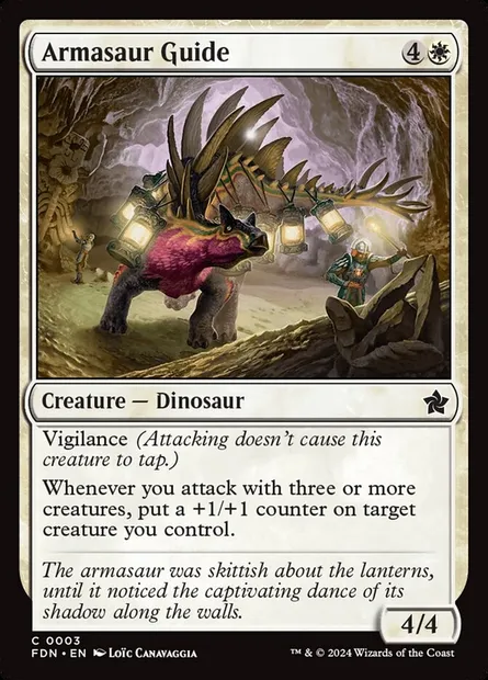 Armasaur Guide, Magic card FDN 3 — Foundations set