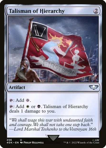 Talisman of Hierarchy, Magic card 40K 256 — Warhammer 40,000 Commander set