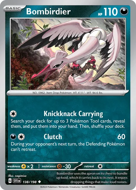 Bombirdier, Pokémon card SVI 138 — Scarlet & Violet set