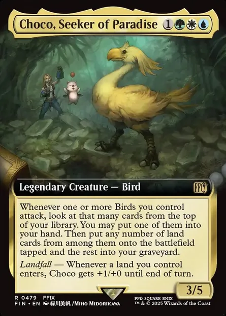 Choco, Seeker of Paradise, Magic card FIN 479 — Final Fantasy set