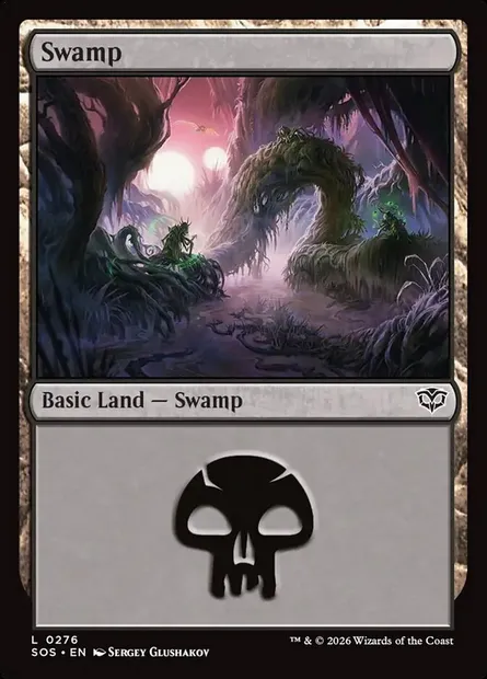 Swamp, Magic card SOS 276 — Secrets of Strixhaven set