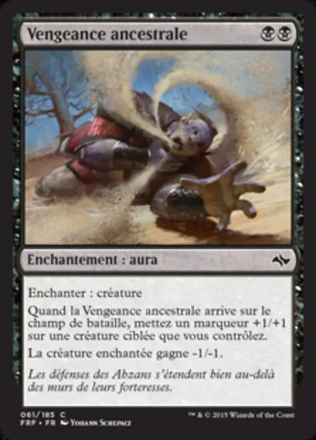 Vengeance ancestrale, carte Magic FRF 61 — extension Destin reforgé